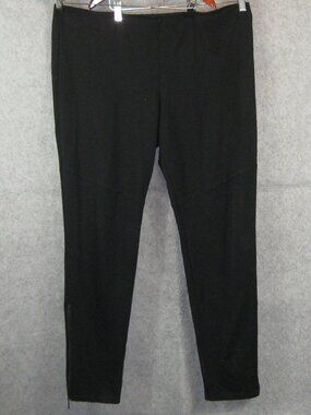 Eileen Fisher Moto Leggings Ankle Zipper Black XL